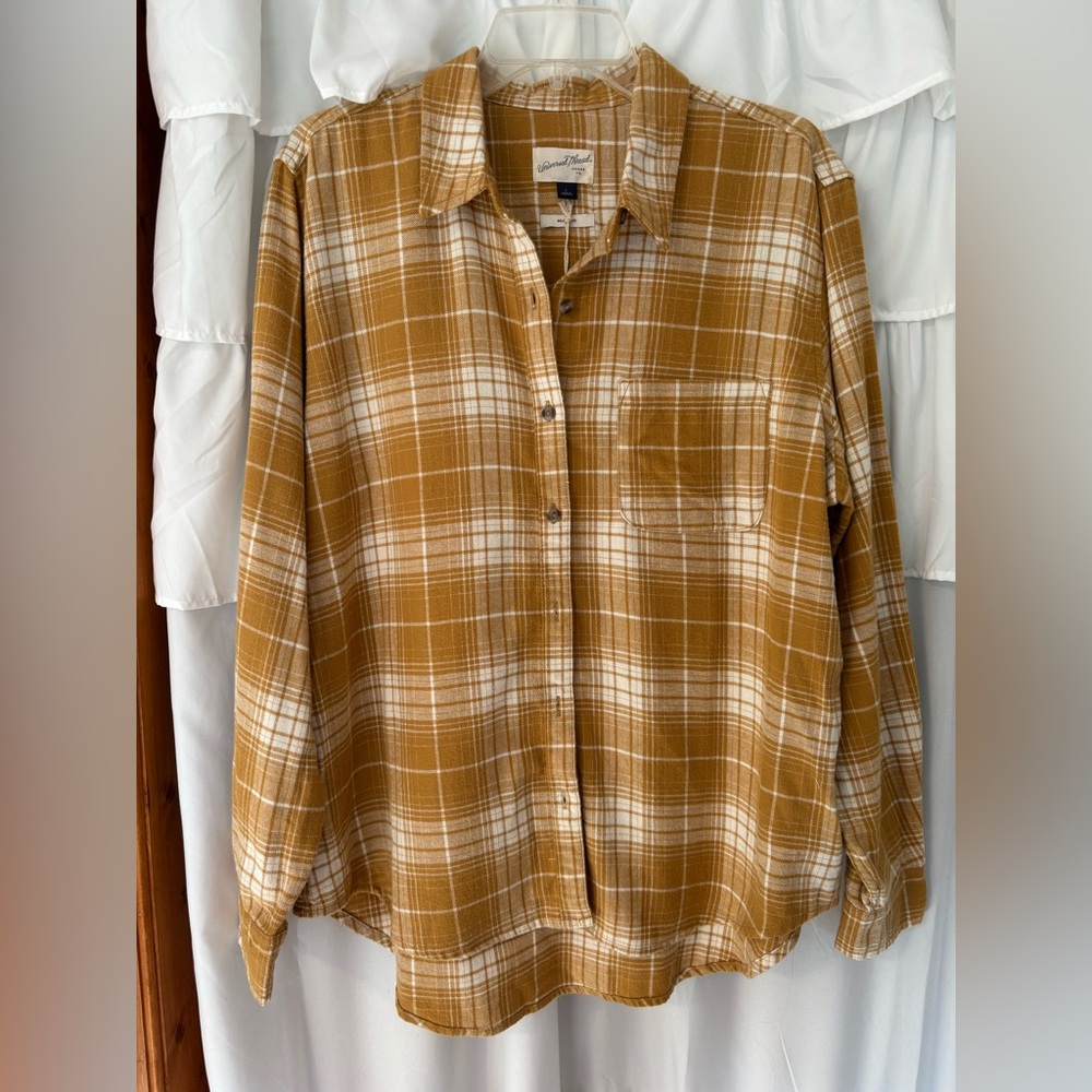Universal Thread Mustard Plaid Shirt